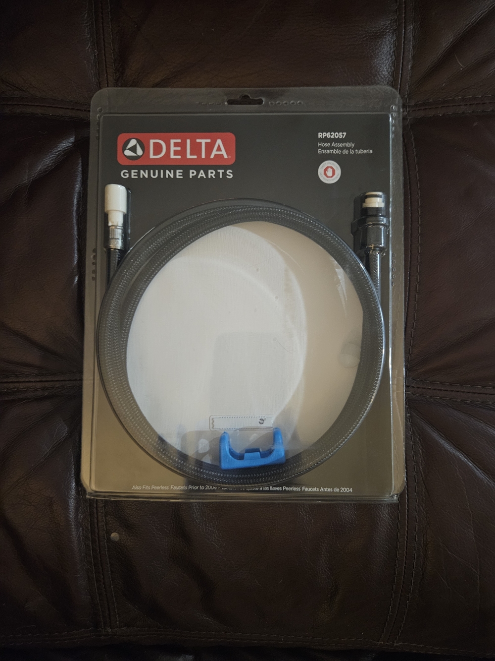 Delta Braided Hose Assembly in Black and Chrome